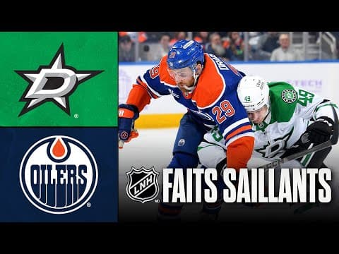 Stars vs Oilers 25/11/25 | Faits saillants