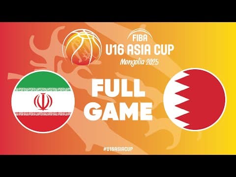 LIVE - Iran v Bahrain | FIBA U16 Asia Cup 2025 | Classification 5-8