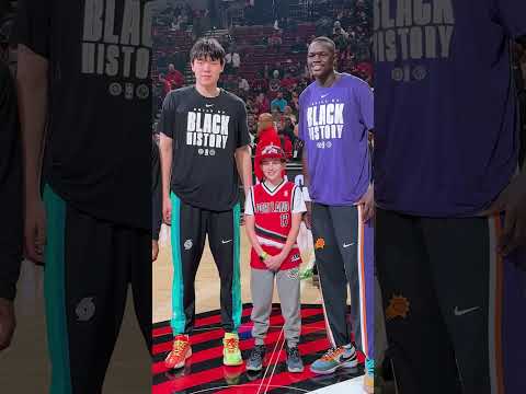 Khaman Maluach 🤝 Yang Hansen #shorts | Phoenix Suns