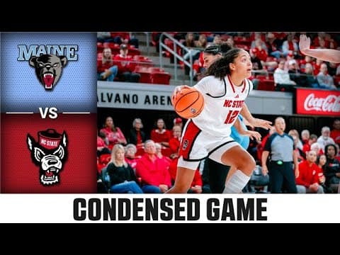 Nc State vs. Maine Condensed Game | 2025 ACC Women's Basketball