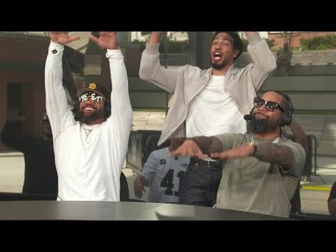 Tyrese Haliburton yeets with the Usos ahead of Wrestlepalooza 🙌 | WWE on ESPN
