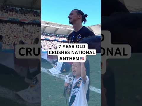 7 Year Old CRUSHES National Anthem in front of Zlatan 🗣️👏