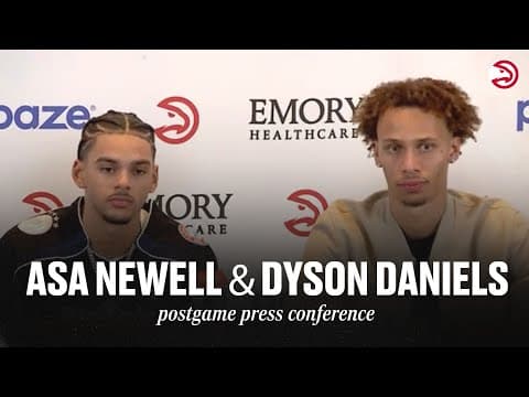 Hawks vs. Lakers Postgame Press Conference: Asa Newell & Dyson Daniels