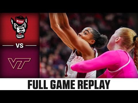 NC State vs. Virginia Tech Full Game Replay | 2025-26 ACC Women's Basketball