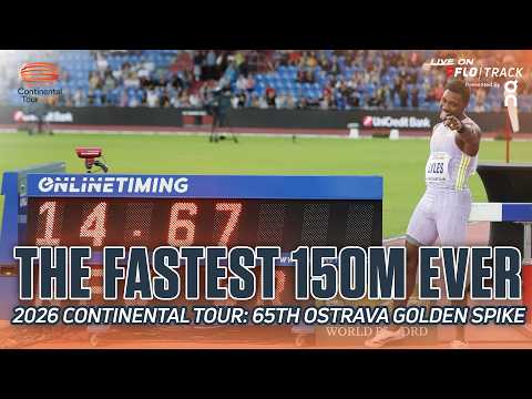NOAH LYLES DID WHAT?! World Record Men's 150m Race | 2026 Continental Tour 65th Ostrava Golden Spike