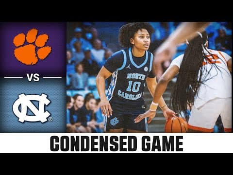 Clemson vs. North Carolina Condensed Game | 2025-26 ACC Women's Basketball
