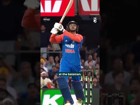 Abhishek Sharma couldn't believe his luck 🍀 #AUSvIND