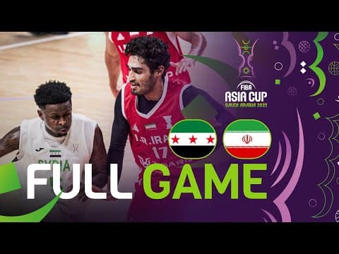 Group Phase | Syria v Iran | Full Basketball Game | FIBA Asia Cup 2025