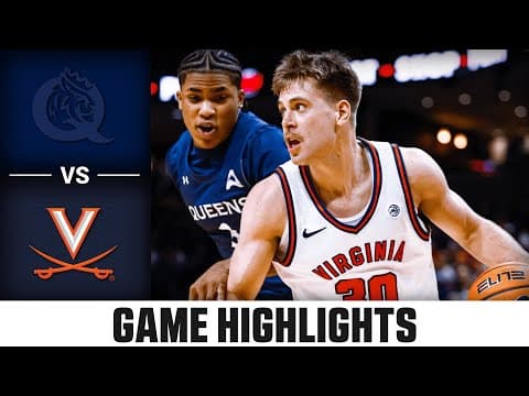 Queens vs. Virginia Game Highlights | 2025-26 ACC Men's Basketball