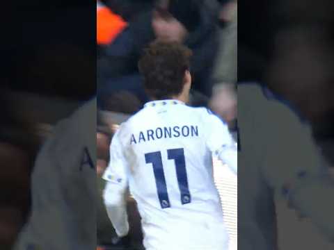 Elland Road goes wild as Brenden Aaronson scores against Manchester United