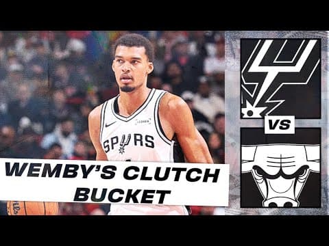 WEMBY'S FOURTH QUARTER GO-AHEAD BUCKET TO SECURE SPURS WIN!