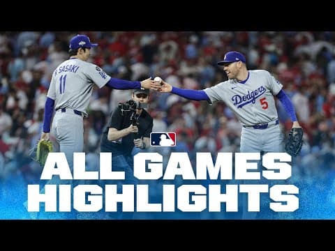 Highlights from ALL games on 10/6! (Dodgers win second game in Philly, Jackson Chourio's BIG homer!)
