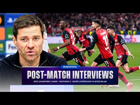 Xabi Alonso and Jeremie Frimpong react to Leverkusen's late win vs Inter | UCL Today | CBS Sports