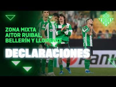 Zona mixta de Aitor, Bellerín y Llorente tras el #RealBetisSCBraga 🗣🎙 | Real BETIS
