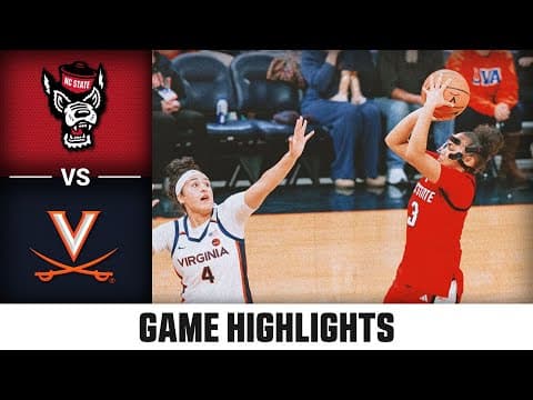 NC State vs. Virginia Game Highlights | 2025-26 ACC Women's Basketball