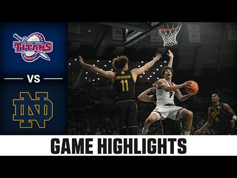 Detroit Mercy vs. Notre Dame Game Highlights | 2025-26 ACC Men's Basketball