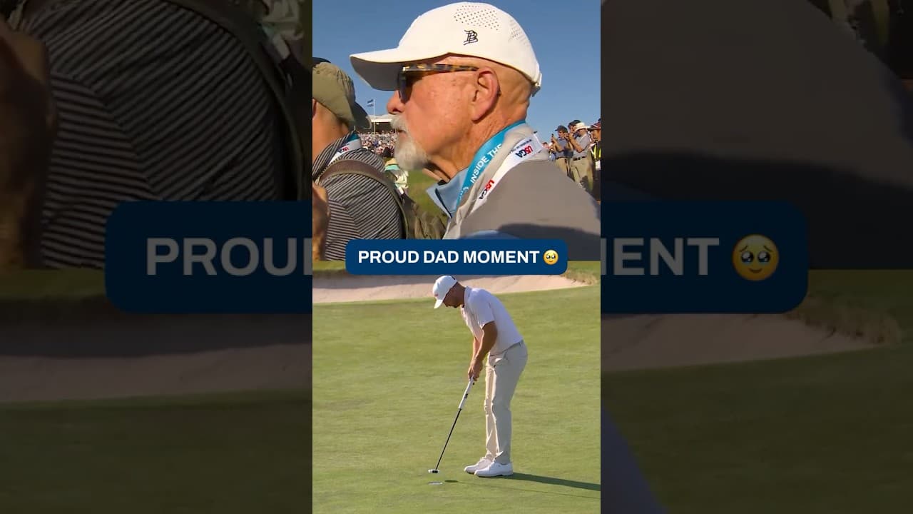 Wyndham Clark's dad surprised him at the U.S. Open ❤️🏆