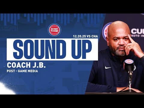 Post-Game Press Conference: J.B. Bickerstaff | Pistons vs. Hornets | 12.20.2025