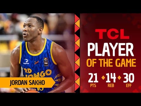 Jordan Sakho (21 PTS) | TCL Player Of The Game | COD 🇷🇼 vs COD 🇨🇩 | #AfroBasket 2025