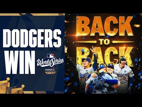 BACK-TO-BACK! MOST ICONIC moments from the Dodgers' 2024 and 2025 World Series Champion teams 🏆