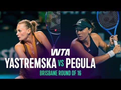 Dayana Yastremska vs. Jessica Pegula | 2026 Brisbane Round of 16 | WTA Match Highlights