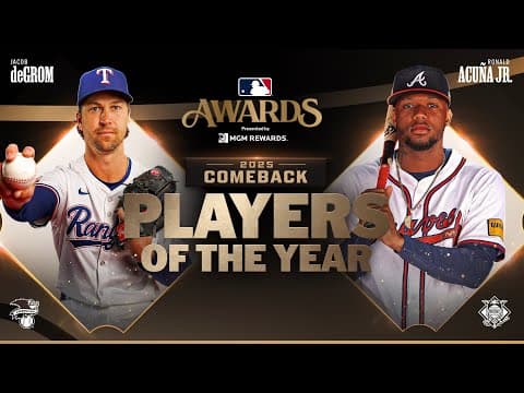 Ronald Acuña Jr. and Jacob deGrom win 2025 Comeback Players of the Year! 👏