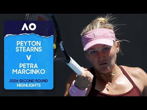 Peyton Stearns v Petra Marcinko Highlights | Australian Open 2026 Second Round