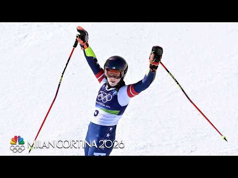 Mikaela Shiffrin misses podium after tricky giant slalom second run | Winter Olympics | NBC Sports