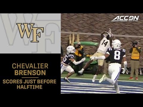 Wake Forest's Robby Ashford & Chevalier Brenson Hook Up Before Halftime