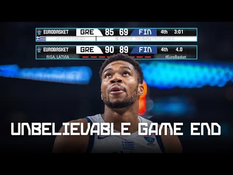 INSANE GAME-END 🤯 | Greece 🇬🇷 survive Finland's 🇫🇮 INCREDIBLE comeback 🔥 | FIBA #EuroBasket 2025
