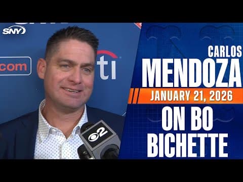 Carlos Mendoza on what Bo Bichette brings to Mets' lineup