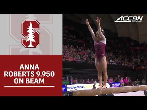 Stanford's Anna Roberts Ties For 1st With 9.950 On Beam | 2026 ACC Gymnastics