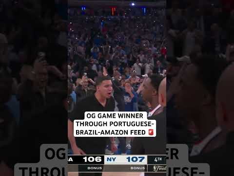 The OG game winner heard in Portuguese