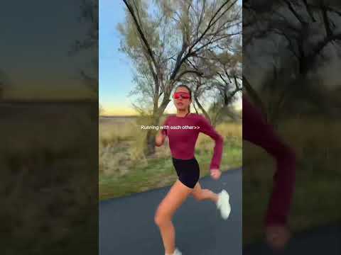 Running together ❤️‍🔥 #running #marathon #crosscountry #athletics #couple