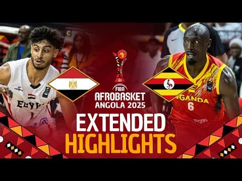 Egypt 🇪🇬 vs Uganda 🇺🇬 | Extended Highlights | #AfroBasket 2025