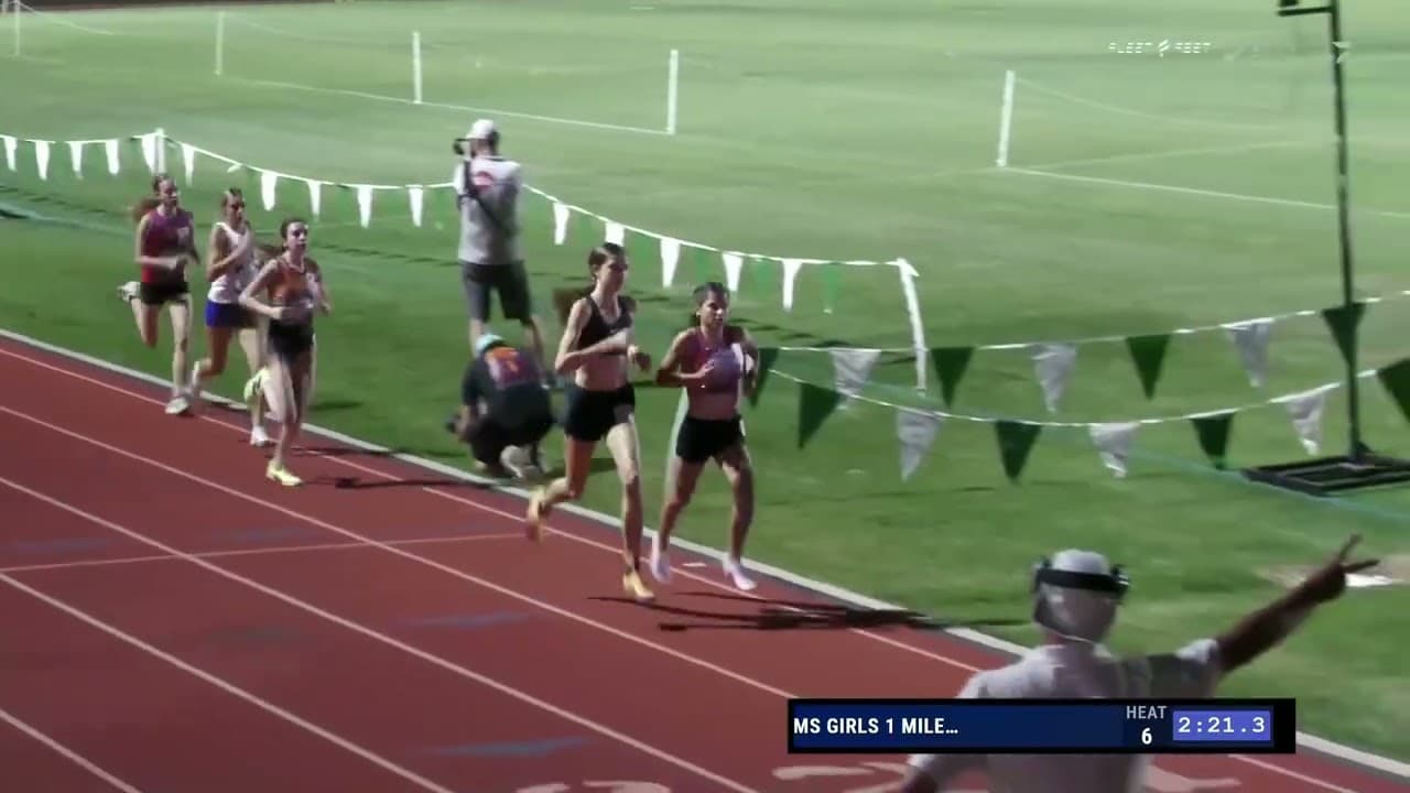 4:40.98! Angelina Alder Runs 12 Year Old Mile World Record!