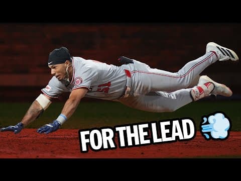 WOW ๐ฒ Daylen Lile turns on the jets in extras with an INSIDE-THE-PARK HOME RUN for the Nationals ๐จ