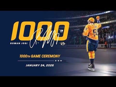 Roman Josi 1,000th Game Ceremony