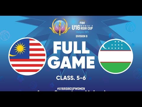 LIVE - Malaysia v Uzbekistan | FIBA U16 Women's Asia Cup 2025 - Division B | Classification 5-6