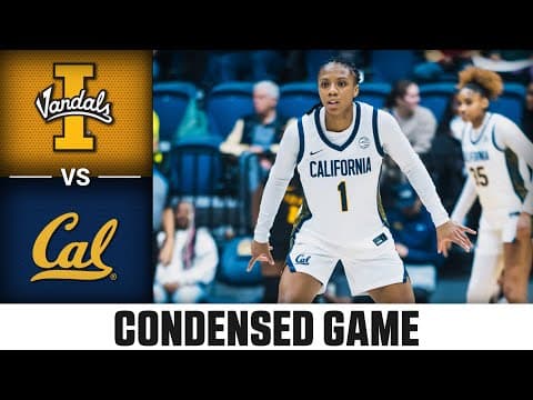 Idaho vs. Cal Condensed Game | 2025-26 ACC Women's Basketball