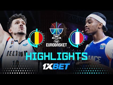 Belgium 🇧🇪 vs France 🇫🇷 | 1XBET Highlights | FIBA EuroBasket 2025