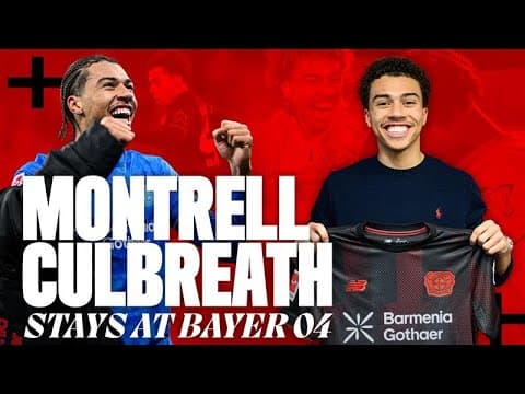 Montrell Culbreath (18) extends his contract in Leverkusen | ‘It means everything to me!’