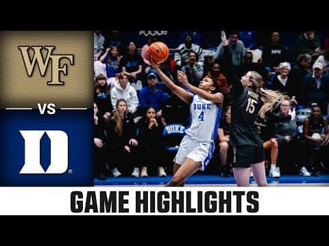 Wake Forest vs. Duke Highlights | 2025-26 ACC Women's Basketball