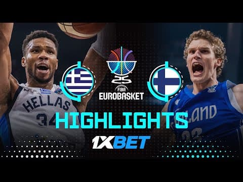 3RD PLACE GAME: Greece 🇬🇷 vs Finland 🇫🇮 | 1XBET Highlights | FIBA EuroBasket 2025