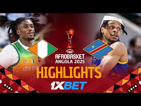 Côte d'Ivoire 🇨🇮 vs Congo DR 🇨🇩 | 1XBET Highlights | #AfroBasket 2025