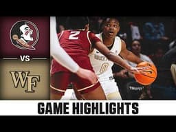 Florida State vs. Wake Forest Highlights | 2025-26 ACC Women's Basketball