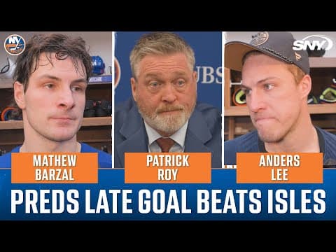 Islanders burned by late Nashville goal in disappointing home loss