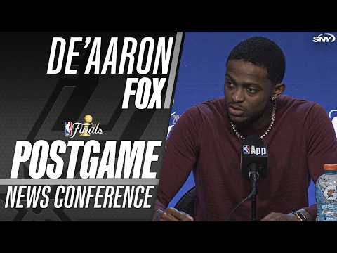 De'Aaron Fox reacts to the Spurs Game 2 Finals loss to the Knicks