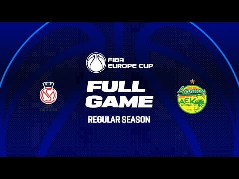 LIVE - CSM CSU Raiffeisen Oradea v Petrolina AEK | FIBA Europe Cup 2025-26 | Regular Season