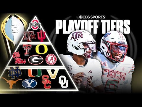College Football Playoff Tiers: Contenders, No room for error & Teams who aren't dead yet 👀